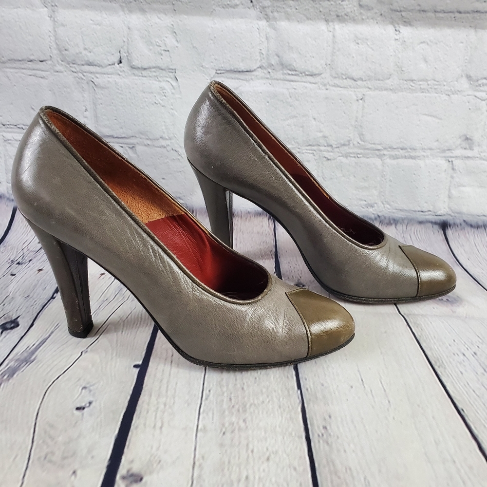 Yves Saint Laurent leather heels sz 5✨ - Picture 3 of 7